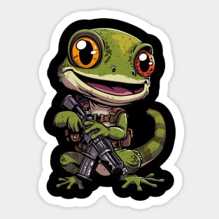 Army Gecko Sticker